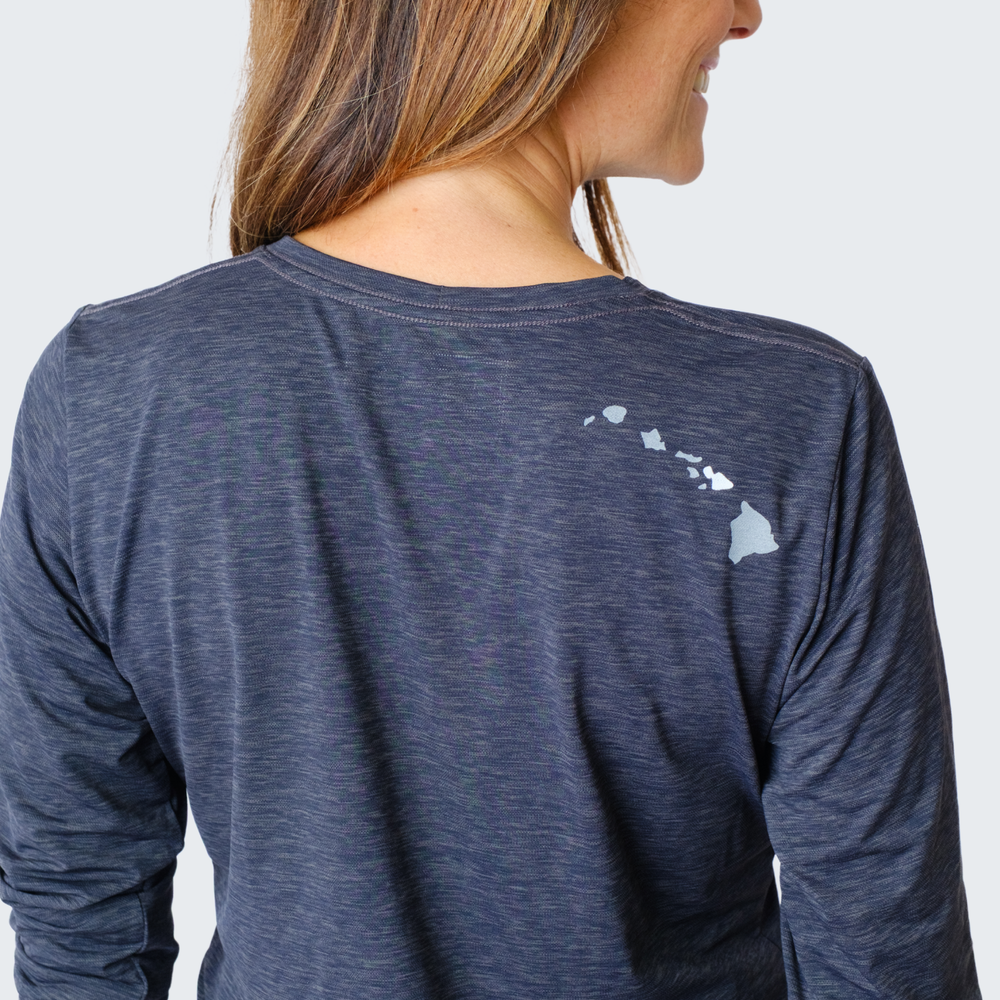 Womens Anetik LS Shirt in Charcoal Gray