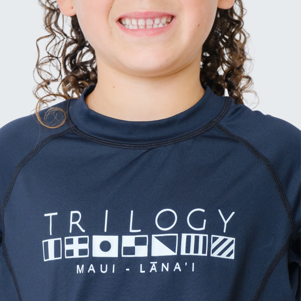 Youth Girls UPF Rashguard in Black