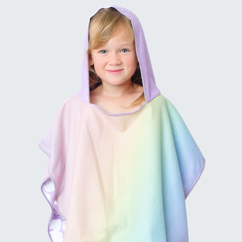 Kids Rainbow Dreams Beach Poncho