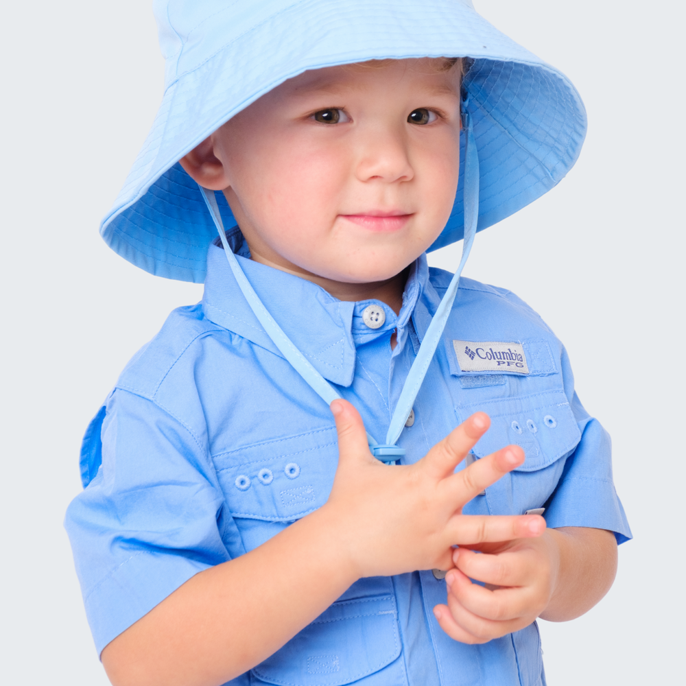 Kids Columbia Polo in Light Blue