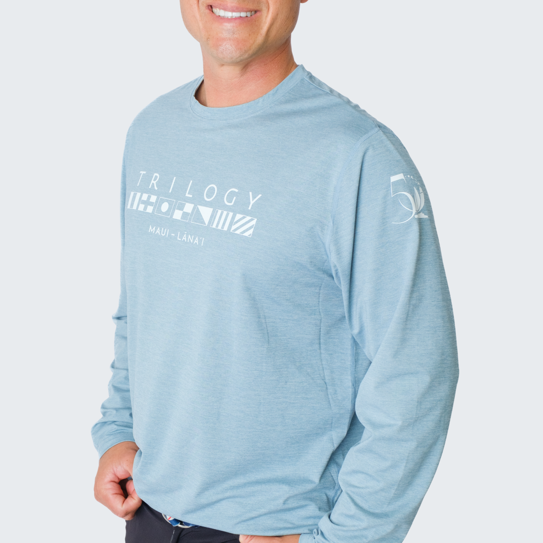 Mens Sessions LS Shirt in Blue