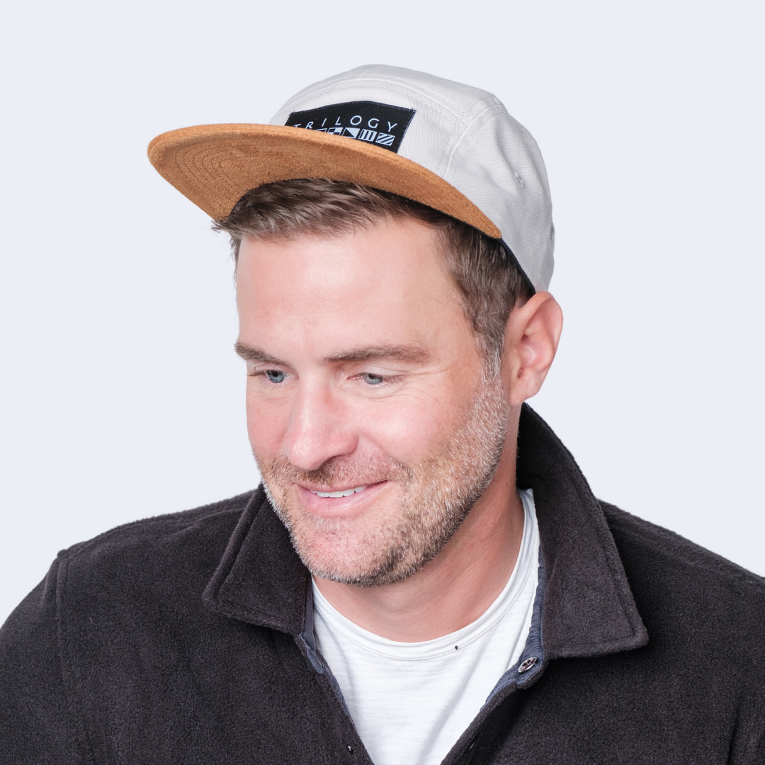 Canvas + Suede Hat in Tan