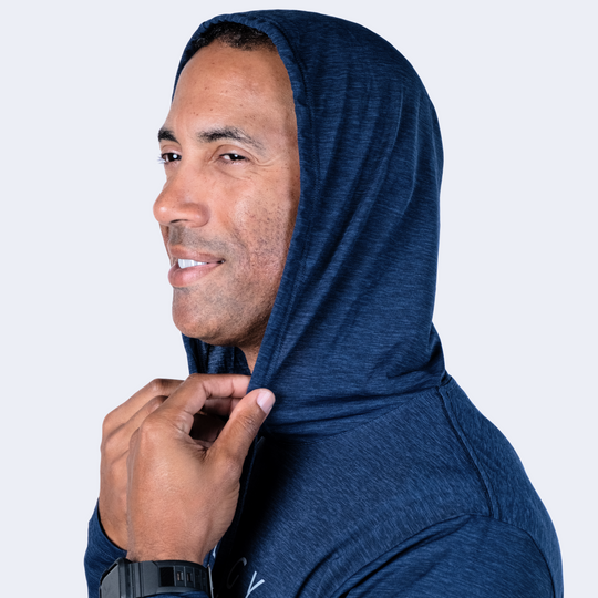 Mens Anetik LS Hoodie in Navy