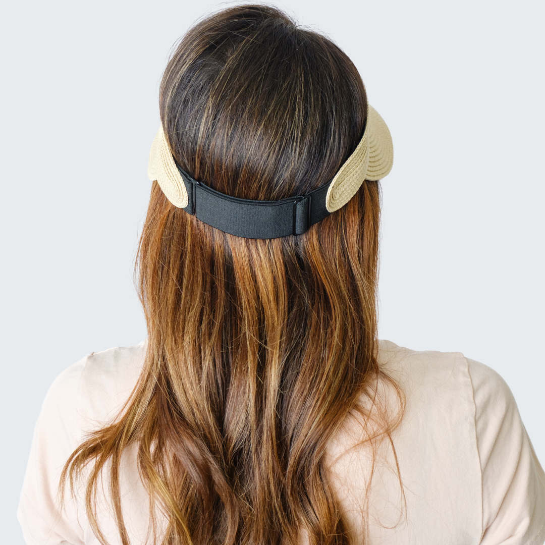 Dolly Straw Visor in Sand