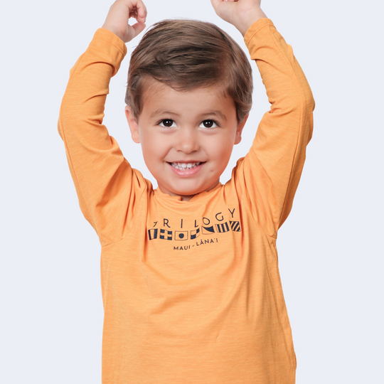 Kids Anetik LS Shirt in High Visibility Orange