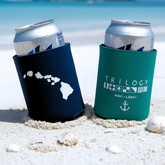 Koozie Hawaiian Island Collapsible Drink Cooler Sleeve