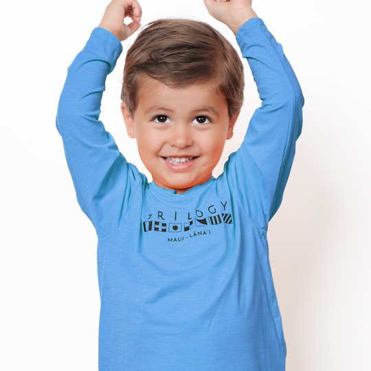 Kids Anetik LS Shirt in Bahama Blue