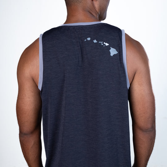 Mens Crew Tank Top in Dark Blue