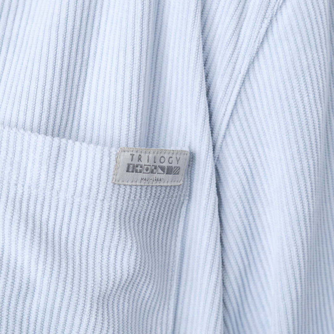 Corduroy Button Up in Sky Blue