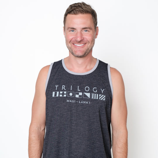 Mens Crew Tank Top in Charcoal