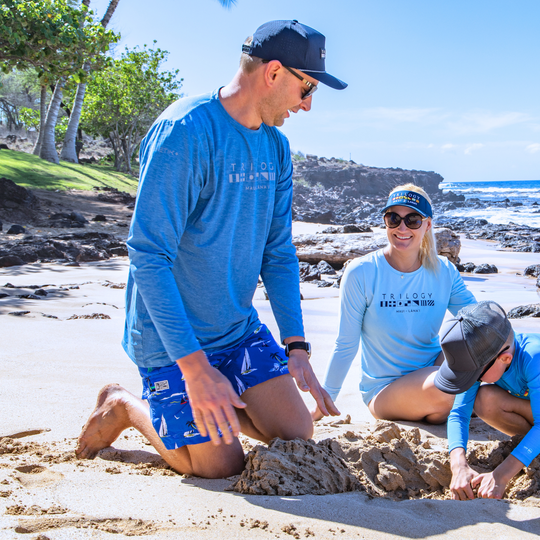Mens Anetik LS UPF Shirt in Bahama Blue