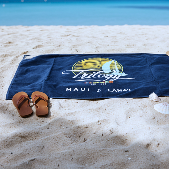 Retro Trilogy Beach Towel