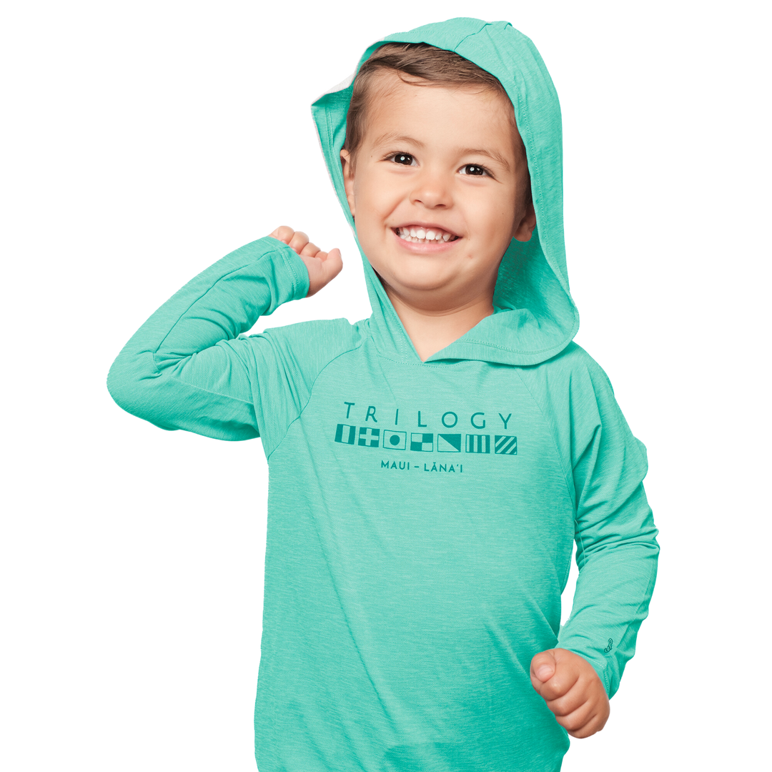 Little Crew UPF Hoodie in Seafoam Green