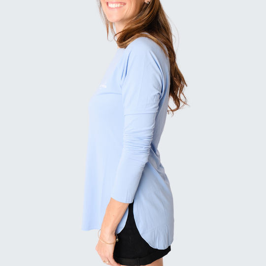 Hampton Long Sleeve Shirt in Sky Blue