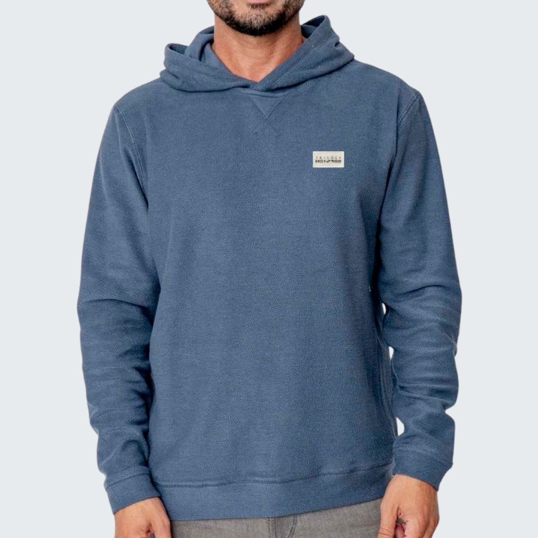 Otto Woven Hoodie in Slate Gray