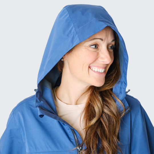 Tina Rain Jacket in Navy Blue