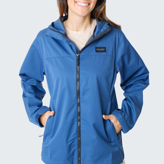 Tina Rain Jacket in Navy Blue