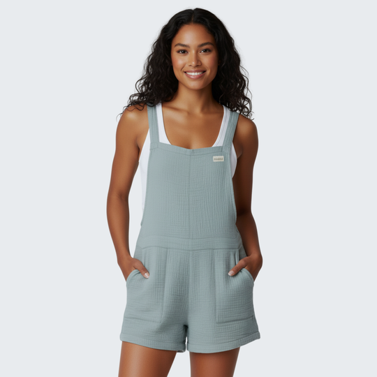 Hailey Romper in Light Gray