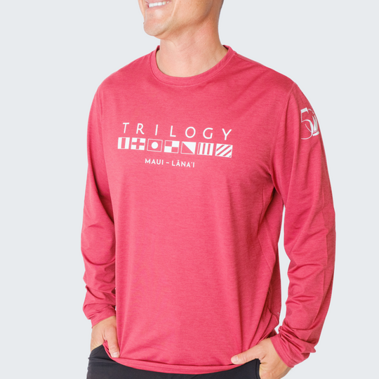 Mens Sessions LS Shirt in Red
