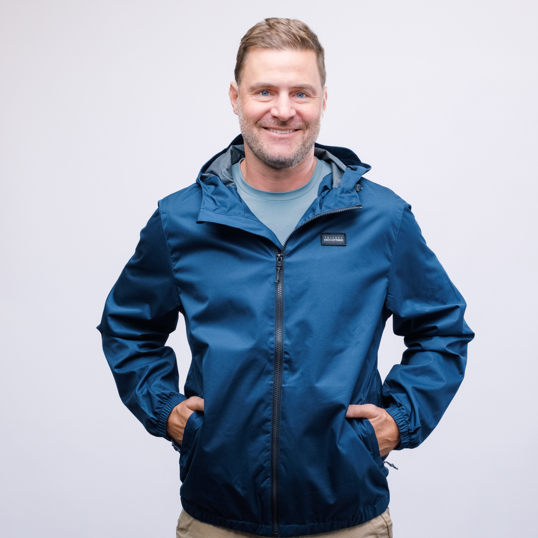 Mens Seascape Rain Jacket in Navy