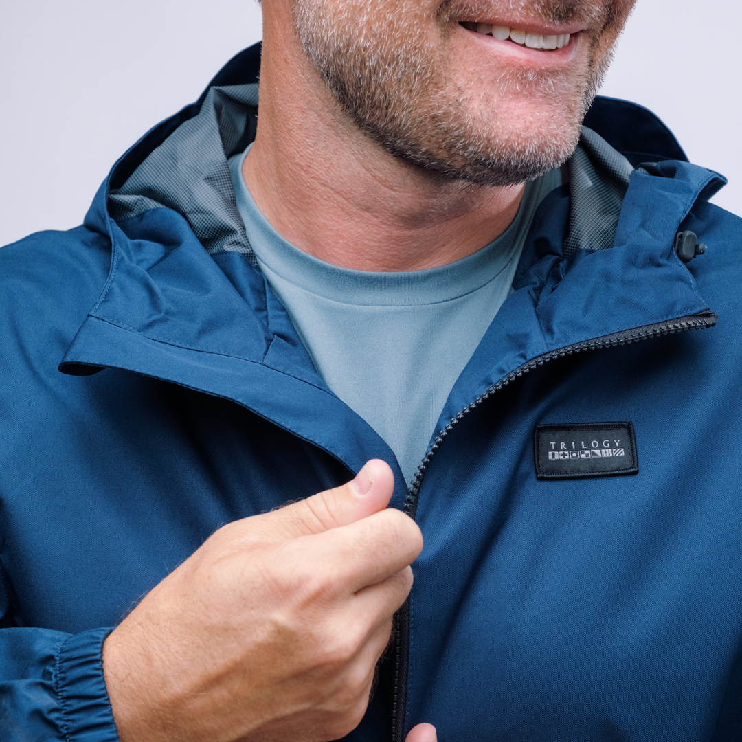 Mens Seascape Rain Jacket in Navy