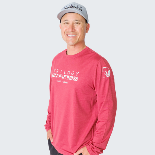 Mens Sessions LS Shirt in Red