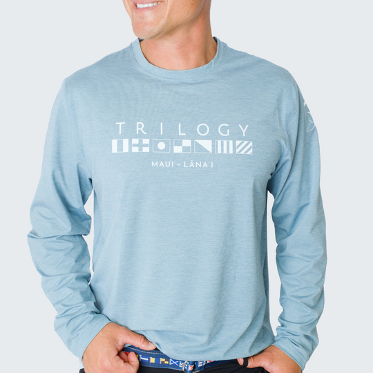 Sessions LS Shirt in Heathered Blue Gray