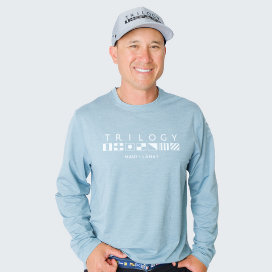 Sessions LS Shirt in Heathered Blue Gray
