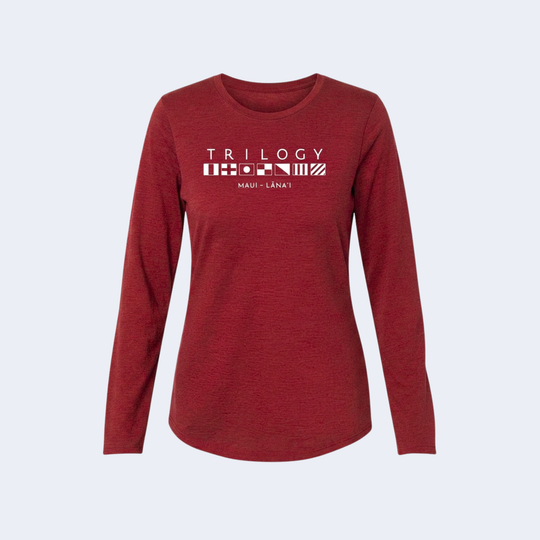 Womens Anetik LS UPF Shirt in Cab Red