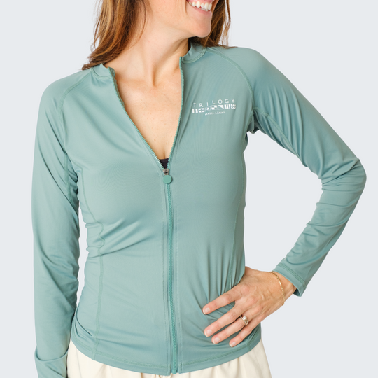 Vera Rash Guard in Sage Green