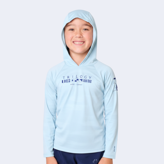Youth Anetik LS Hoodie in Bahama Blue